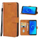 Leather Phone Case For Alcatel 3C(Brown) - 1
