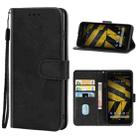 Leather Phone Case For CAT S42(Black) - 1