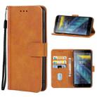 Leather Phone Case For DOOGEE X50L(Brown) - 1