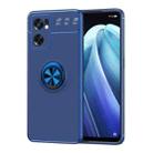 For OPPO Reno7 SE 5G Ring Holder 360 Degree Rotating TPU Case(Blue) - 1