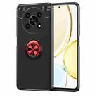 For Honor X30 5G Ring Holder 360 Degree Rotating TPU Case(Black Red) - 1