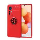 For Xiaomi 12 Ring Holder 360 Degree Rotating TPU Case(Red) - 1