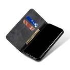 For OPPO Reno7 5G Denim Texture Casual Style Leather Phone Case(Black) - 5