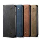 For OPPO Reno7 5G Denim Texture Casual Style Leather Phone Case(Black) - 7
