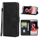 Leather Phone Case For Leangoo T8S(Black) - 1