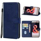 Leather Phone Case For Leangoo T8S(Blue) - 1