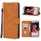 Leather Phone Case For Leangoo T8S(Brown) - 1