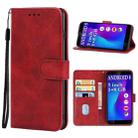 Leather Phone Case For Leangoo Z10(Red) - 1