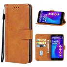 Leather Phone Case For Leangoo Z10(Brown) - 1