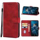 Leather Phone Case For Oukitel C17 / C17 Pro(Red) - 1