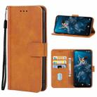 Leather Phone Case For Oukitel C17 / C17 Pro (Brown) - 1