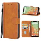 Leather Phone Case For UMIDIGI A3X(Brown) - 1