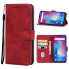 Leather Phone Case For UMIDIGI Power(Red) - 1