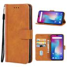 Leather Phone Case For UMIDIGI Power(Brown) - 1