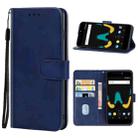 Leather Phone Case For Wiko Upulse(Blue) - 1