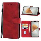 Leather Phone Case For vivo V23 Pro(Red) - 1