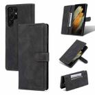 For Samsung Galaxy S22 Ultra AZNS Dream II Skin Feel PU+TPU Horizontal Flip PU Phone Case(Black) - 1