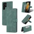 For Samsung Galaxy S22 Ultra AZNS Dream II Skin Feel PU+TPU Horizontal Flip PU Phone Case(Green) - 1