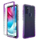 For Motorola Moto G60S High Transparency Two-color Gradual Change Phone Case(Purple) - 1