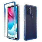 For Motorola Moto G60S High Transparency Two-color Gradual Change Phone Case(Blue) - 1