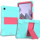For Samsung Galaxy Tab A8 10.5 2021 Two-Color Robot Silicone + PC Tablet Case(Mint Green + Rose Red) - 1
