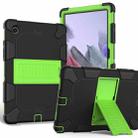 For Samsung Galaxy Tab A8 10.5 2021 Two-Color Robot Silicone + PC Tablet Case(Black + Yellow Green) - 1