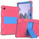 For Samsung Galaxy Tab A8 10.5 2021 Two-Color Robot Silicone + PC Tablet Case(Rose Red + Blue) - 1