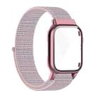 Nylon Loop Integrated Case Screen Cover Watch Band For Apple Watch Series 7 41mm(Pink Sand) - 1