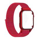 Nylon Loop Integrated Case Screen Cover Watch Band For Apple Watch Series 7 45mm(Red) - 1