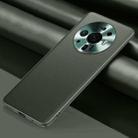 For Xiaomi Mi 12 Ultra 5G Plain Skin Leather Phone Case(Green) - 1