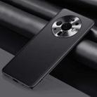 For Xiaomi Mi 12 Ultra 5G Plain Skin Leather Phone Case(Black) - 1