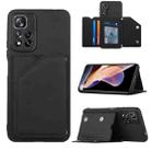 For Xiaomi Redmi Note 11 Pro Skin Feel PU + TPU + PC Phone Case with Card Slots(Black) - 1