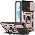 For OPPO Realme C21Y Sliding Camera Cover TPU+PC Phone Case(Rose Gold) - 1