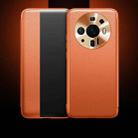 For Xiaomi Mi 12 Ultra 5G Window View Leather Phone Case(Orange) - 1