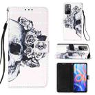 For Xiaomi Redmi Note 11 3D Painting Flip Leather Case with Holder(Skull) - 1