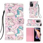 For Xiaomi Redmi Note 11 Pro 3D Painting Flip Leather Case with Holder(Pink Pony) - 1