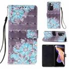For Xiaomi Redmi Note 11 Pro 3D Painting Flip Leather Case with Holder(Blue Flower) - 1