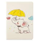 For iPad 10.2 Colored Drawing Pattern Horizontal Flip PU Leather Case with Holder & Card Slots & Wallet(Umbrella Elephant) - 2