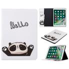 For iPad 10.2 Colored Drawing Pattern Horizontal Flip PU Leather Case with Holder & Card Slots & Wallet(Hello Panda) - 1