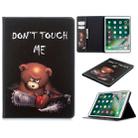 For iPad 10.2 Colored Drawing Pattern Horizontal Flip PU Leather Case with Holder & Card Slots & Wallet(Bear) - 1