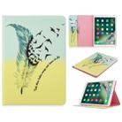 For iPad 10.2 Colored Drawing Pattern Horizontal Flip PU Leather Case with Holder & Card Slots & Wallet(Feather) - 1