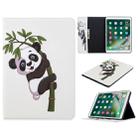 For iPad 10.2 Colored Drawing Pattern Horizontal Flip PU Leather Case with Holder & Card Slots & Wallet(Panda Bamboo) - 1