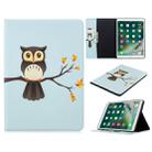 For iPad 10.2 Colored Drawing Pattern Horizontal Flip PU Leather Case with Holder & Card Slots & Wallet(Owl A) - 1