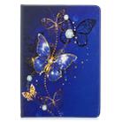 For iPad 10.5 inch Colored Drawing Pattern Horizontal Flip PU Leather Case with Holder & Card Slots & Wallet(Purple Butterfly) - 2