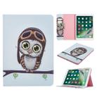 For iPad 10.5 inch Colored Drawing Pattern Horizontal Flip PU Leather Case with Holder & Card Slots & Wallet(Owl B) - 1