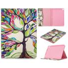 For iPad 10.5 inch Colored Drawing Pattern Horizontal Flip PU Leather Case with Holder & Card Slots & Wallet(Life Tree) - 1