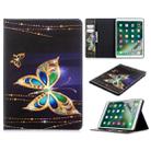 For iPad 10.5 inch Colored Drawing Pattern Horizontal Flip PU Leather Case with Holder & Card Slots & Wallet(Big Butterfly) - 1