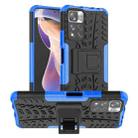 For Xiaomi Redmi Note 11 Pro (China) Tire Texture TPU + PC Phone Case with Holder(Blue) - 1