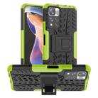 For Xiaomi Redmi Note 11 Pro (China) Tire Texture TPU + PC Phone Case with Holder(Green) - 1