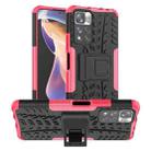 For Xiaomi Redmi Note 11 Pro (China) Tire Texture TPU + PC Phone Case with Holder(Pink) - 1